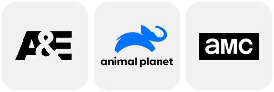 A&E Animal Planet and AMC channel logos